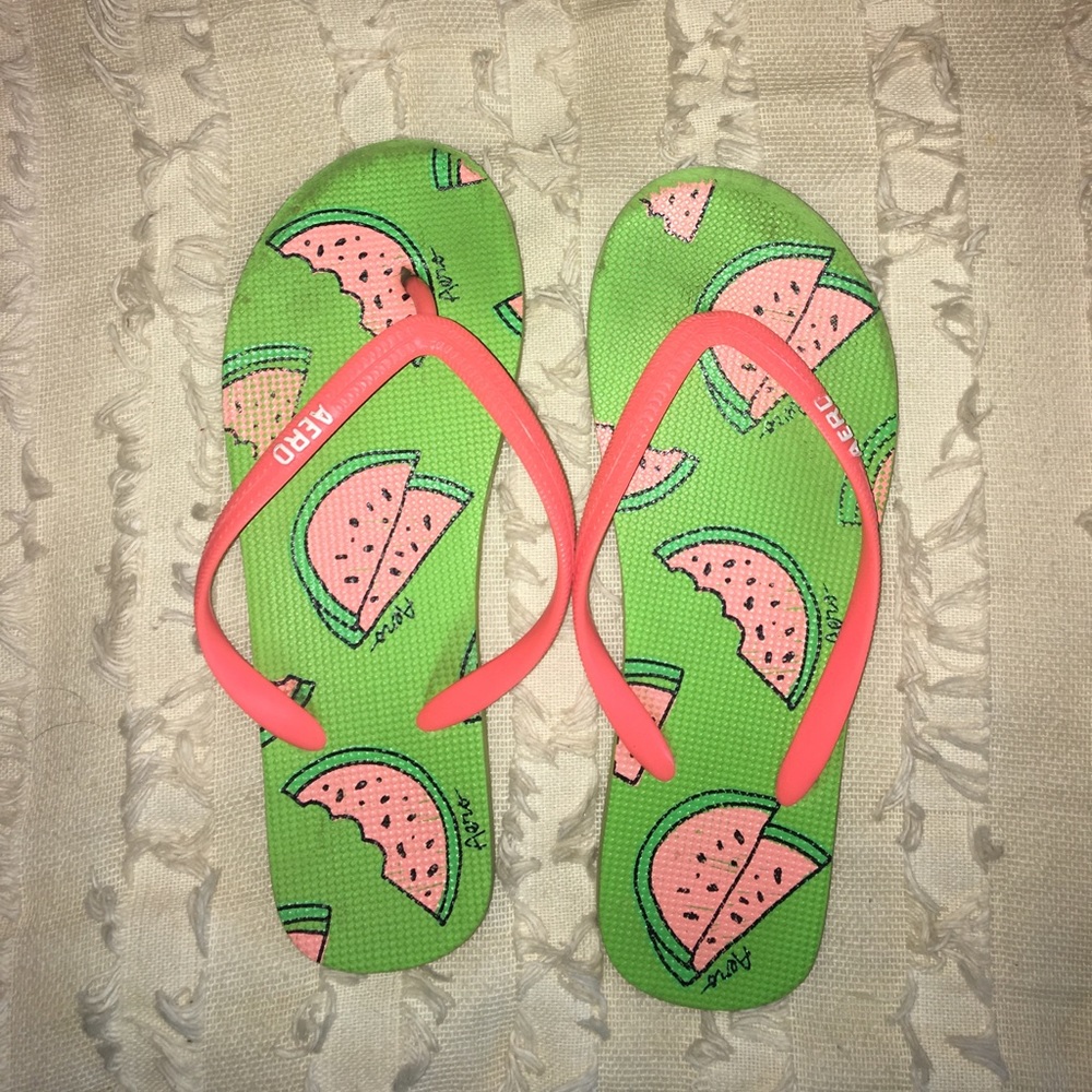 Aeropostale Watermelon Flip Flops